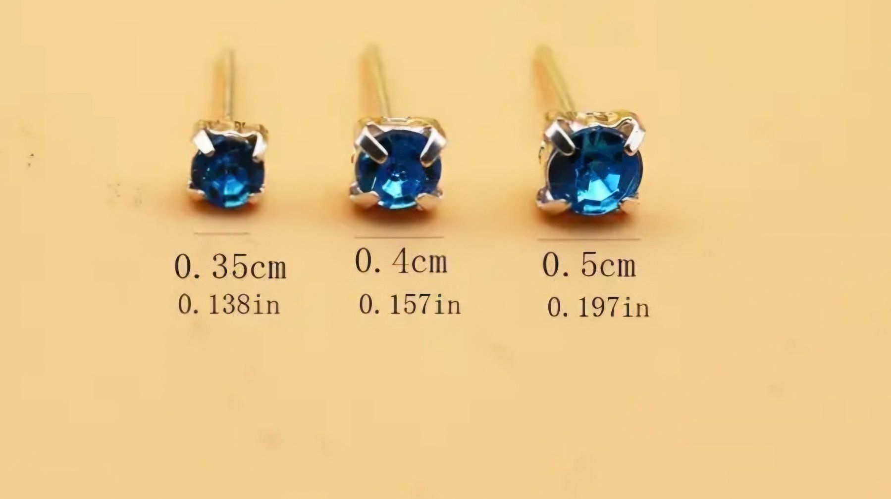 Orecchini pendenti & Orecchini a lobo: Neu! 3 x Steckohrringe mit eingefasstem Strass blau – Nuovo e nell'imballaggio originale da Füllinsdorf venduto da Sunnebliemli7 2