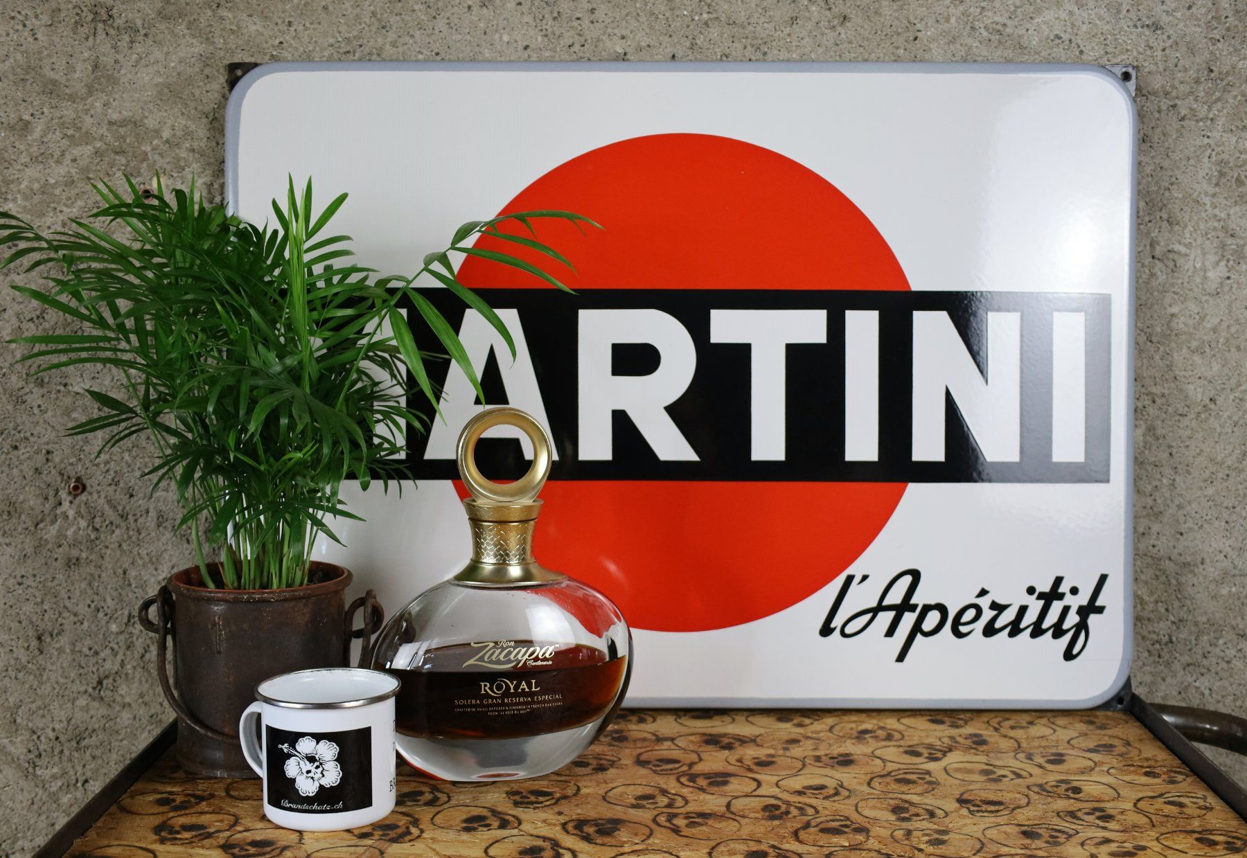 Martini Insegne: Emailschild "Martini l'Apéritif" – Usato da Birrwil venduto da brandschatz_birrwil 1