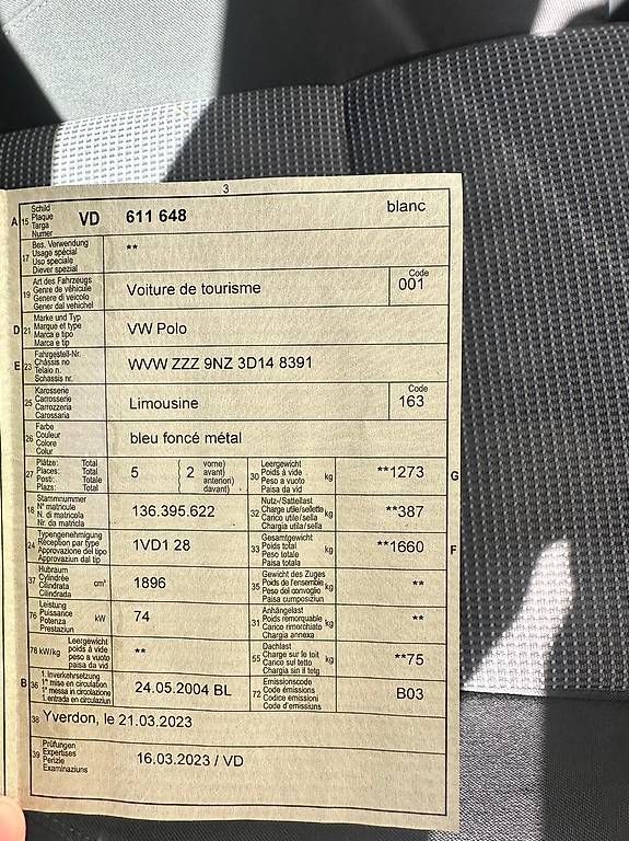 Autos: VW Polo 1.9 Tdi  – Gebraucht aus Yverdon-les-Bains von meh_mr66 4