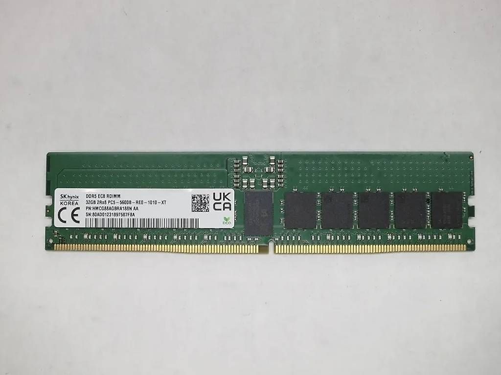 Mémoires / RAM: Hynix 32GB RDIMM DDR5 5600MHz ECC Server – D'occasion à Hohenrain par Sven848