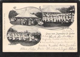 Gruss vom St. Galler Jugendfest , datiert 1902