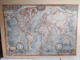 Puzzle de carte du monde - décoration murale