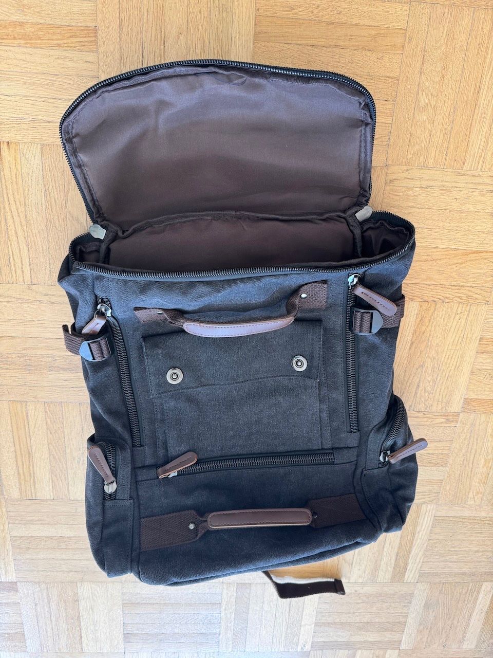Zaini: Rucksack Vintage Canvas 20Ltr Retro schwarz – Nuovo (secondo la descrizione) da Zürich venduto da elbrujo 3