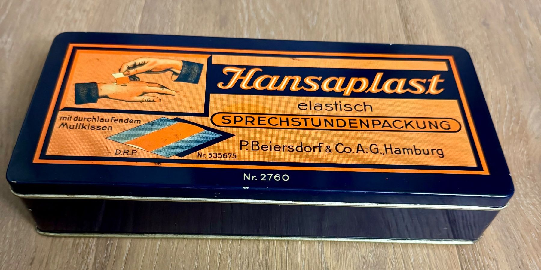 Barattoli: Antike Blechdose Hansaplast Nr. 2760 Beiersdorf – Usato da Rothrist venduto da Luckywinner 1