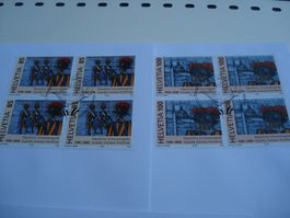 Satz Schweizer Garde 2005, FDC Einzel+ 4erblock, 3 Be