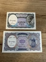 Original Ägyptische Banknoten, 5 und 10 Piaster, Top Zustand