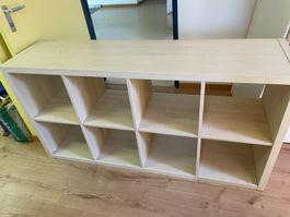IKEA KALLAX Regal, 8 Fächer, Holz hell – 147 x 77 cm