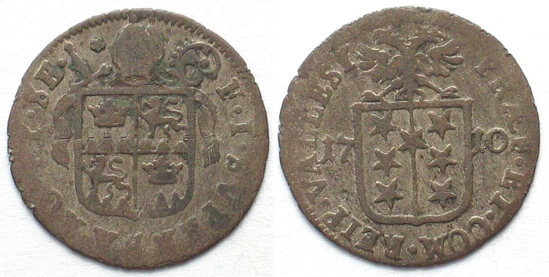 Tutti le monete: Bistum SITTEN Batzen 1710 Billon – Usato da Riehen venduto da sesambestcoins2004