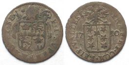 Bistum SITTEN Batzen 1710 Billon