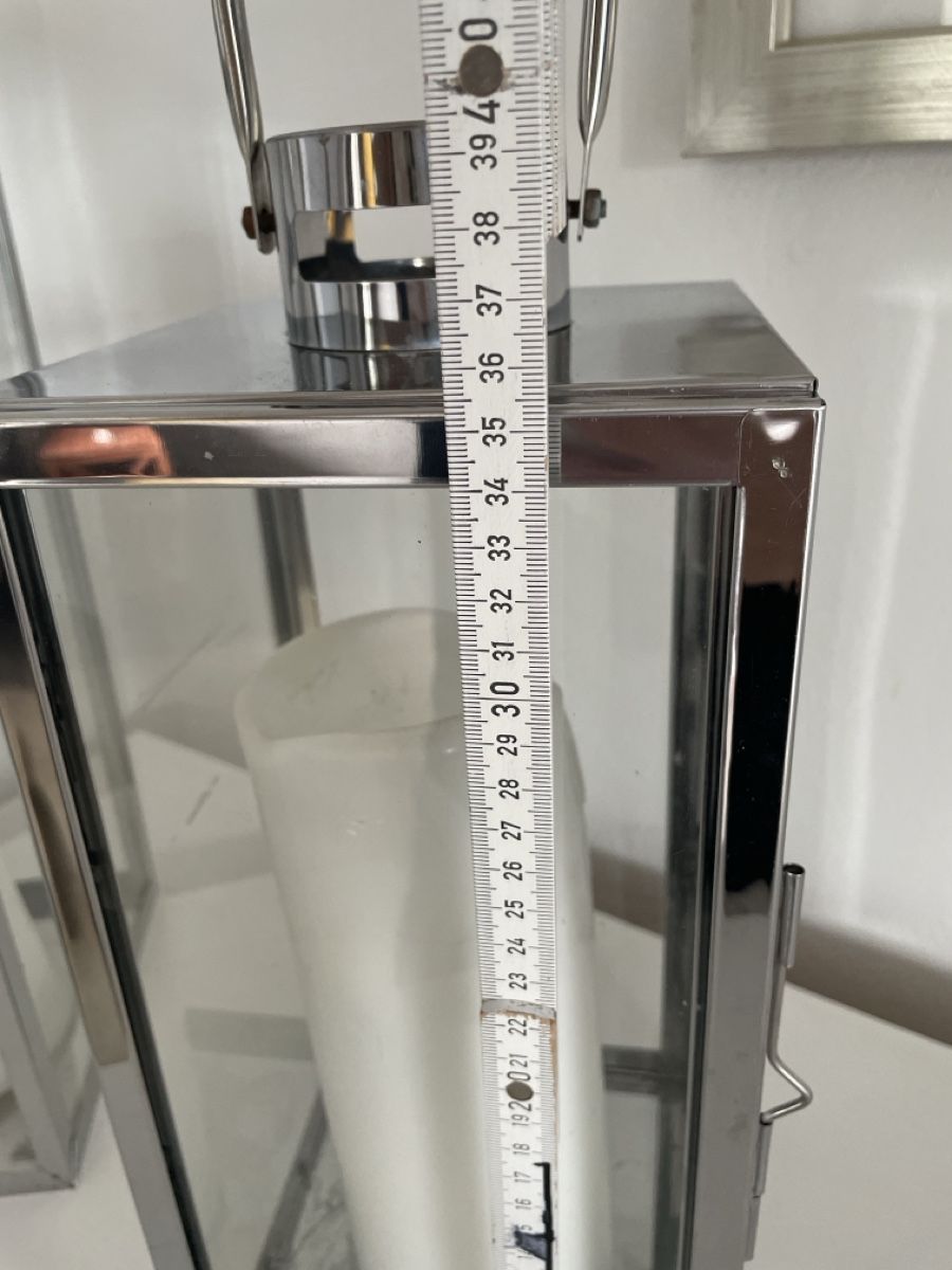 Micasa Lanterne: 2x Windlicht Glas Metall modern – Usato da Holderbank AG venduto da Hallo104 5