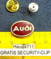 AUDI AUTO LOGO ENAMEL PIN MIT SECURITY-CLIP