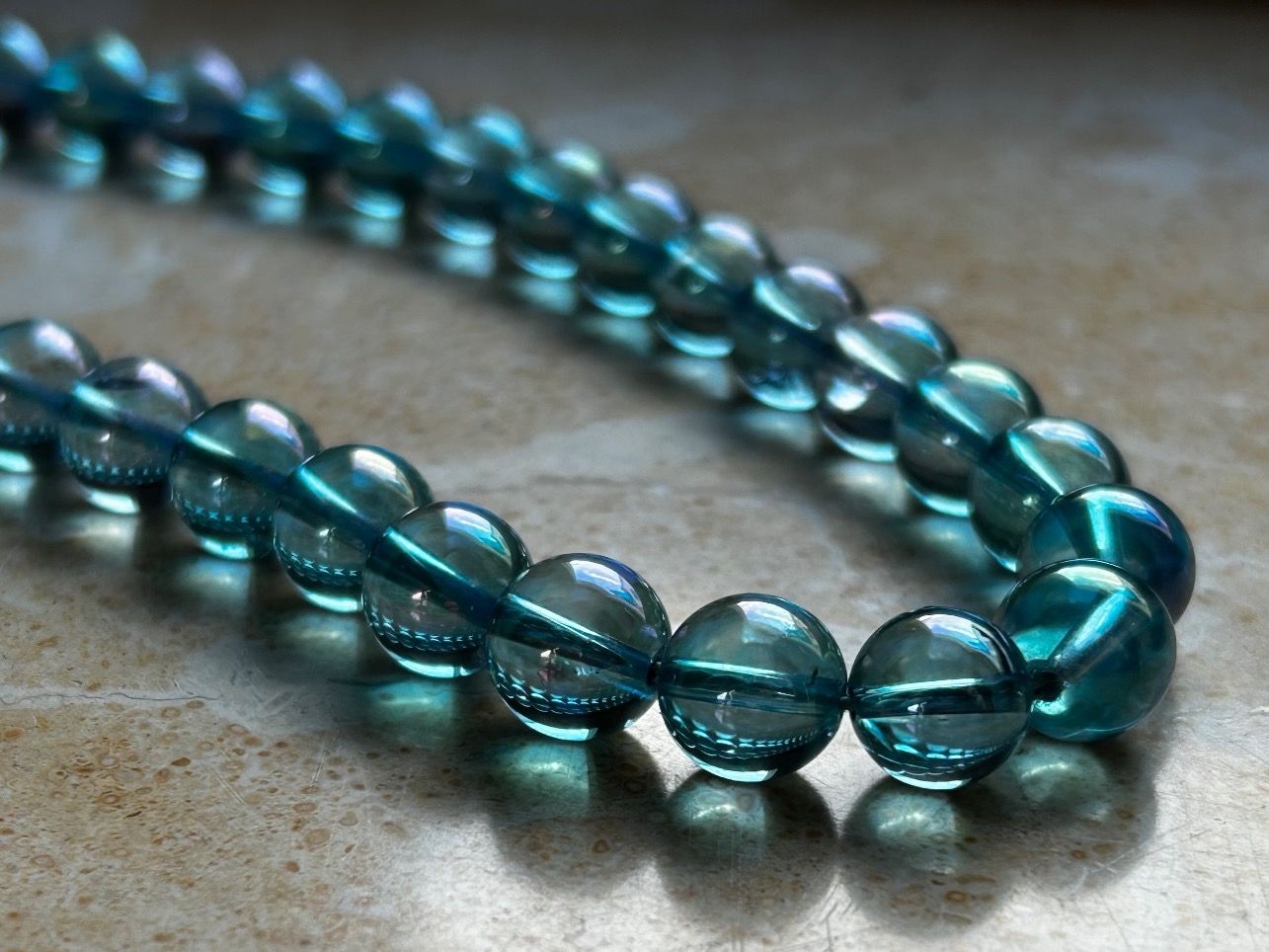 Catenine: Murmeln-Kette Meerblau (44cm) – Usato da Dittingen venduto da Bellevista 1