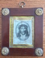 Antikes Jesusbild auf Tierhaut gemalt