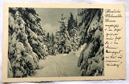 Weihnachtspostkarte - DR - 1938