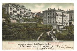 Lausanne (VD) ville - Hôtel Beau Site + Belvedère - 1905