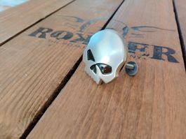 Harley Davidson Skull Totenkopf Skull-Motiv Emblem Chrom