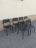 Gartenstühle Metall dunkelgrau