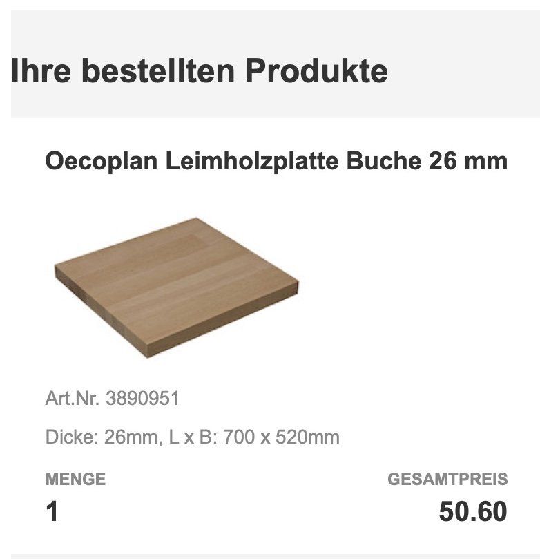 Articoli in legno: Brett | Leimholzplatte Buche 26 mm – Nuovo (secondo la descrizione) da Scherz venduto da Neogeo5000 2