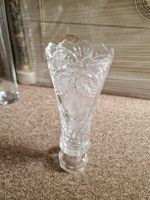 Elegante Kristallvase, Handarbeit mit Muster und massiv