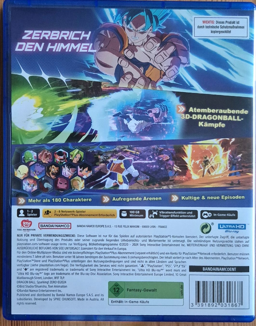 Spiele: PS5 Dragon Ball Z: Sparking Zero – Gebraucht aus Ostermundigen von Stoeber-Sh0p 1