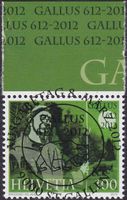 2012, Nr.1423 "Gallus" mit Ersttags-Voll-Stempel +TAB.