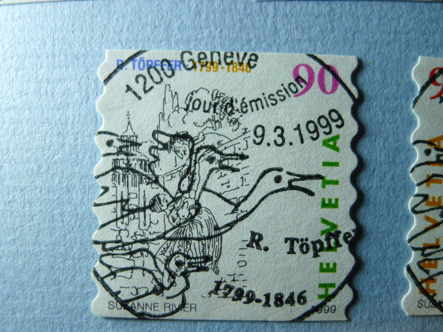 Tutti i francobolli: 1999 Comics Töpffer Ersttag Vollstempel – Usato da Dagmersellen venduto da sli72 2
