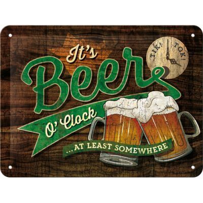 Insegne: Blechschild 3D-BEER O CLOCK-AT LEAST 15 - 20 CM – Nuovo e nell'imballaggio originale da Rupperswil venduto da big-one-sale