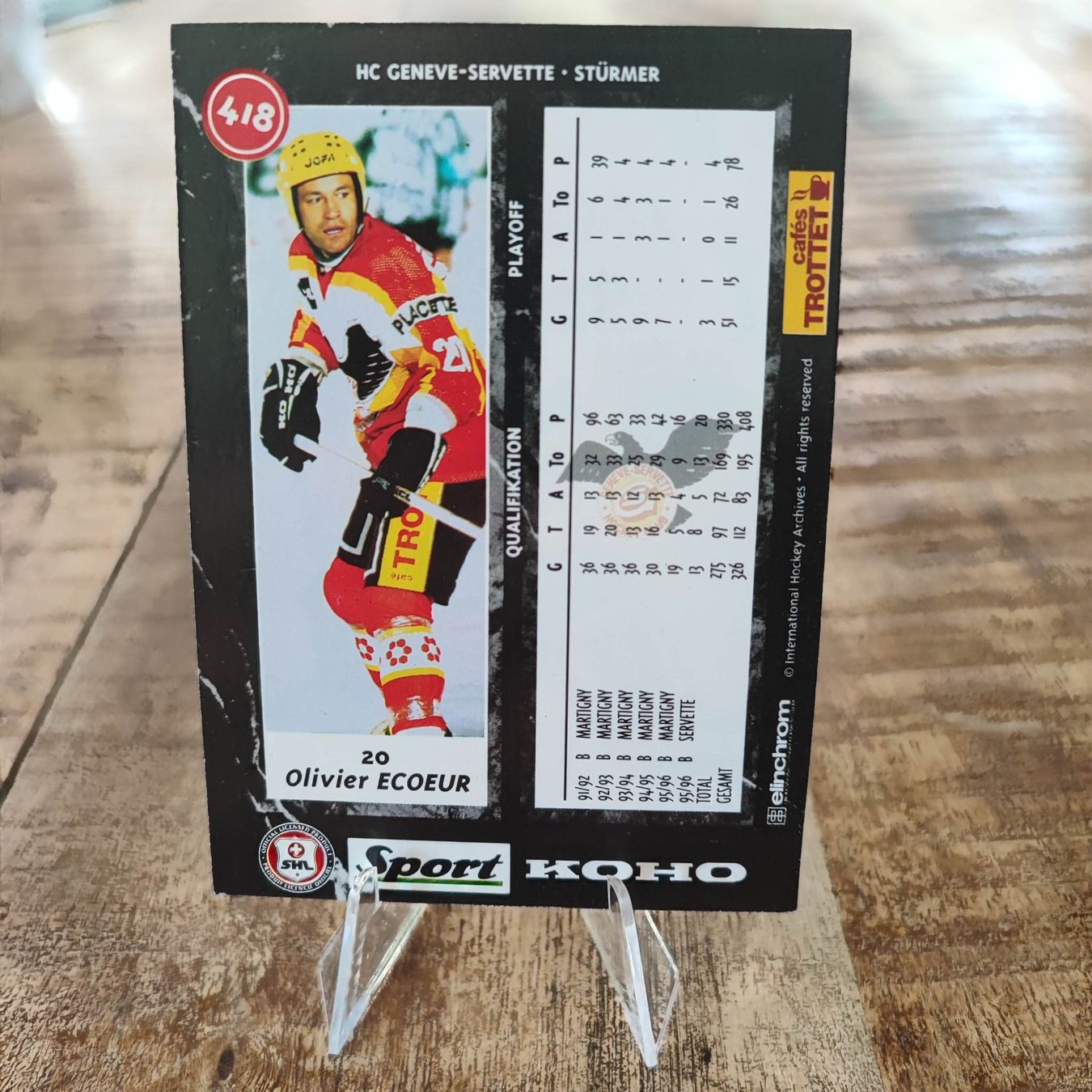 Carte collezionabili: Oliver Ecoeur - HC GENEVE SERVETTE GENF - 1996/97 – Usato da Dübendorf venduto da kb86_MOVIE 1
