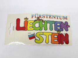 Vintage Aufkleber Fürstentum Lichtenstein