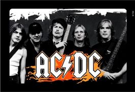 Blechschild-AC/DC-Gruppenfoto