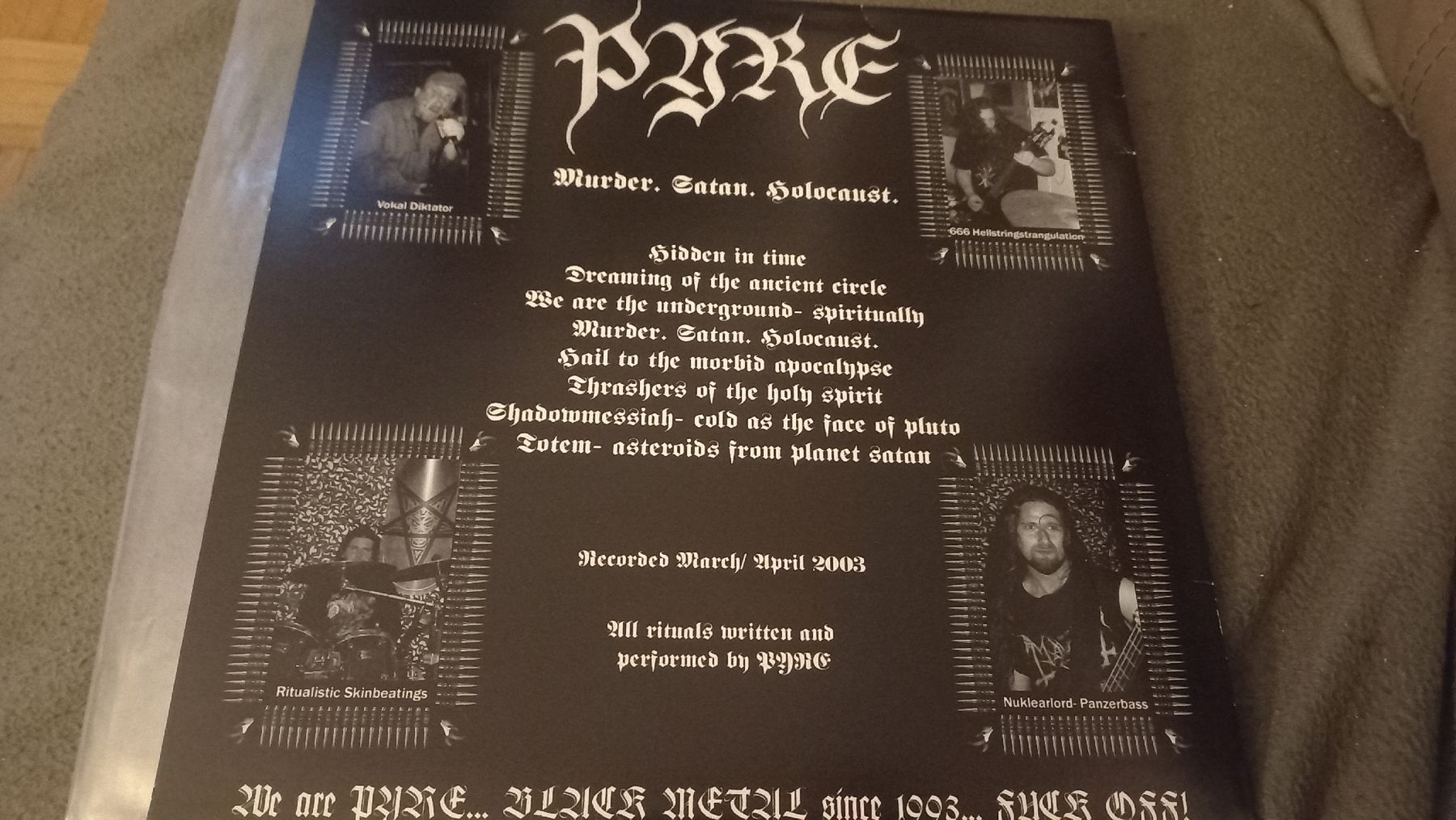 Dischi in vinile: PYRE - Murder....Vinyl LP BLACK METAL – Usato da Olten venduto da Donatello1984 1
