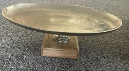 Servier Platte Holzfuss oval ,Vintage