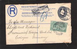 GS Registered Letter Südafrika ! 24.8.1921