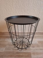 Beistelltisch Metallkorb schwarz
