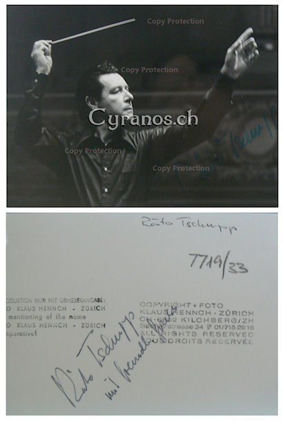 Autografi: Räto Tschupp (1929-2002) Dirigent - Autogramm – Usato da Dietikon venduto da cyranos.ch