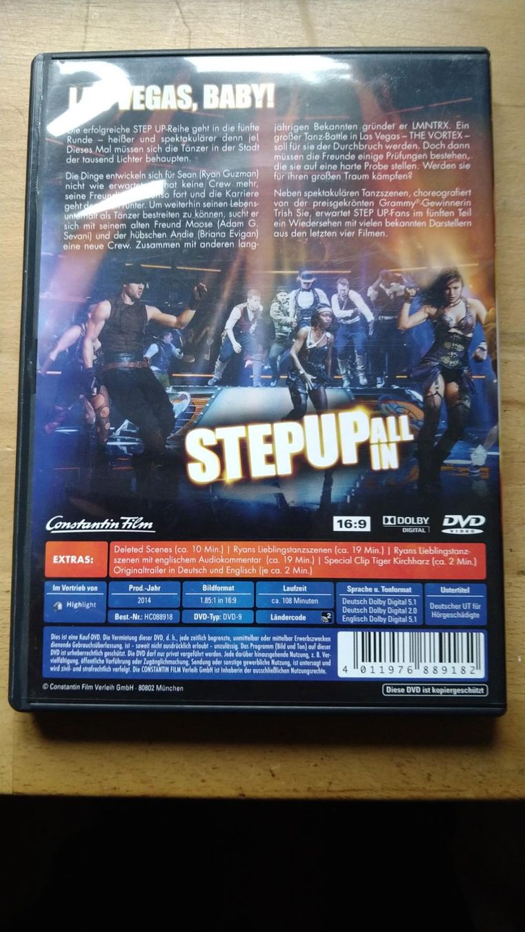 Tutti i DVDs: DVD Step Up All in – Usato da Gelterkinden venduto da martinom 1