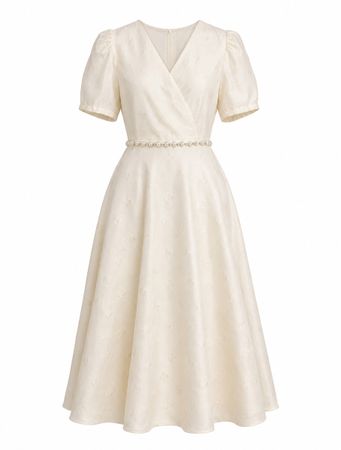 Neues elegantes weisses Kleid Gr. M inkl. Gürtel – ungetrage