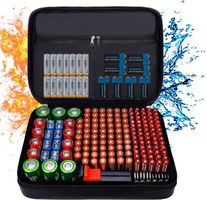 Fireproof Batterie Organizer Case, für 210 Batterien, NEU