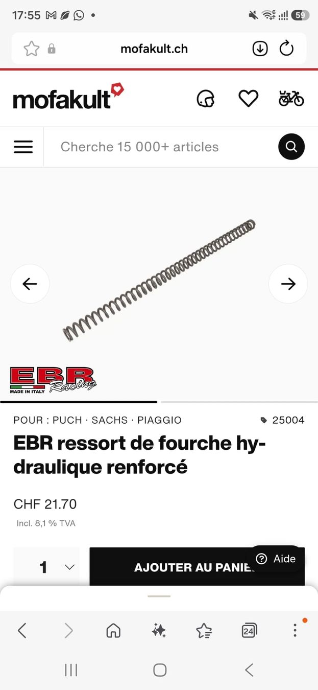 Mofa-Ersatzteile: Fourche EBR inversé Puch – Gebraucht aus Yvonand von vir_wdr7 2