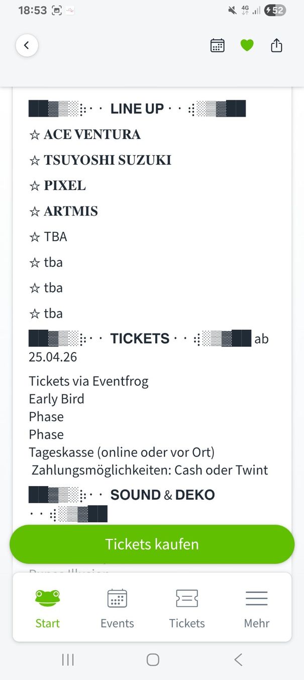 Billets: Festival Ticket Virus Daydance 29.08.26 – D'occasion à Nussbaumen AG par Gummitomate 1