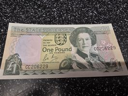 Banknote 1 Pfund Jersey States 