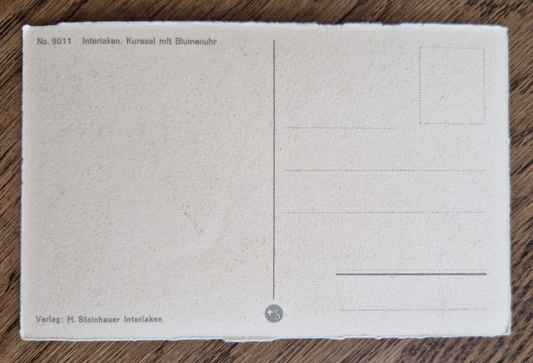 Cartoline postali: Interlaken Kursaal mit Blumenuhr – Usato da Ebikon venduto da Donar50 1