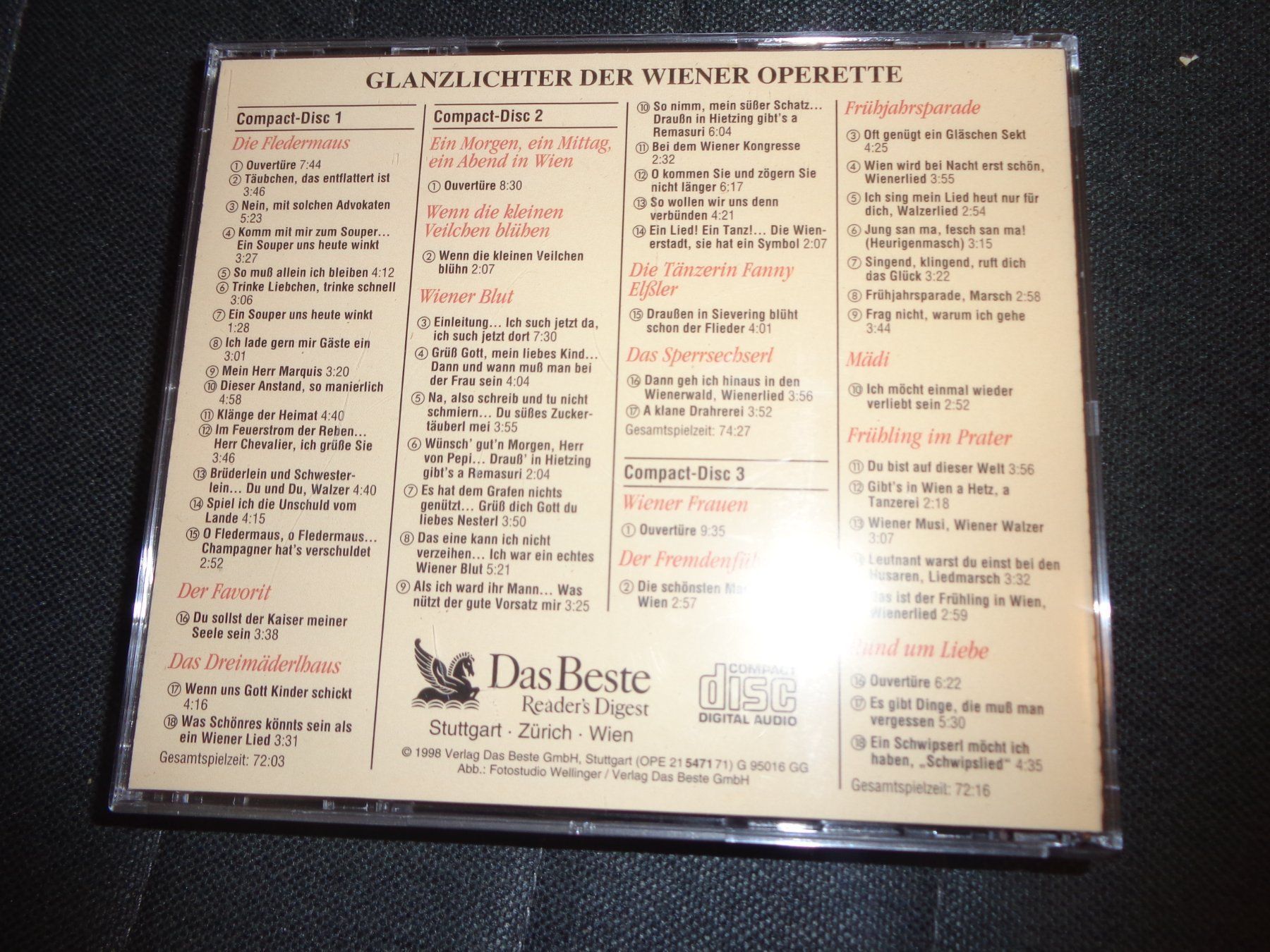 CDs: Glanzlichter der Wiener Operette 1-3 CD – D'occasion à Olten par Disc-Ausverkauf 1