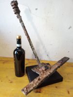 Rostige Abstrakte Metallskulptur Eisenplatte