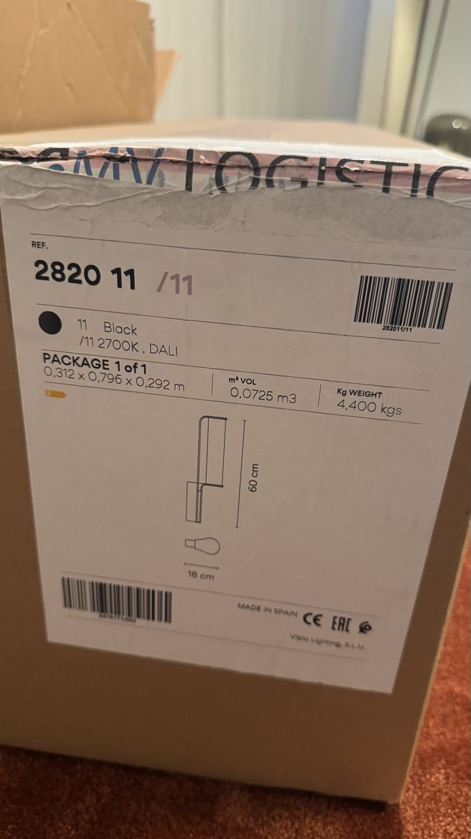Lampade: Vibia Class 2820 Wandleuchte schwarz neu – Nuovo e nell'imballaggio originale da Weiningen ZH venduto da proi4o 6