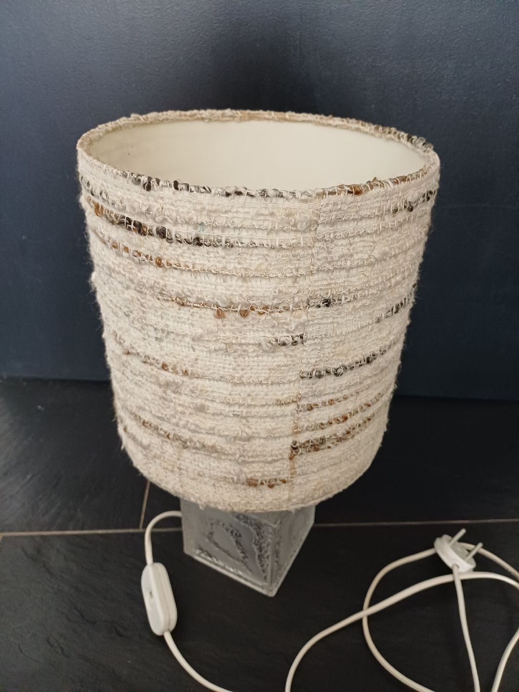 Lampade: Vintage Tischlampe mit Glasfuss – Usato da Niederuzwil venduto da wolkenlos80 9