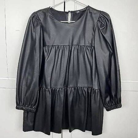 ZARA Ledertop (fake Leder), Size M