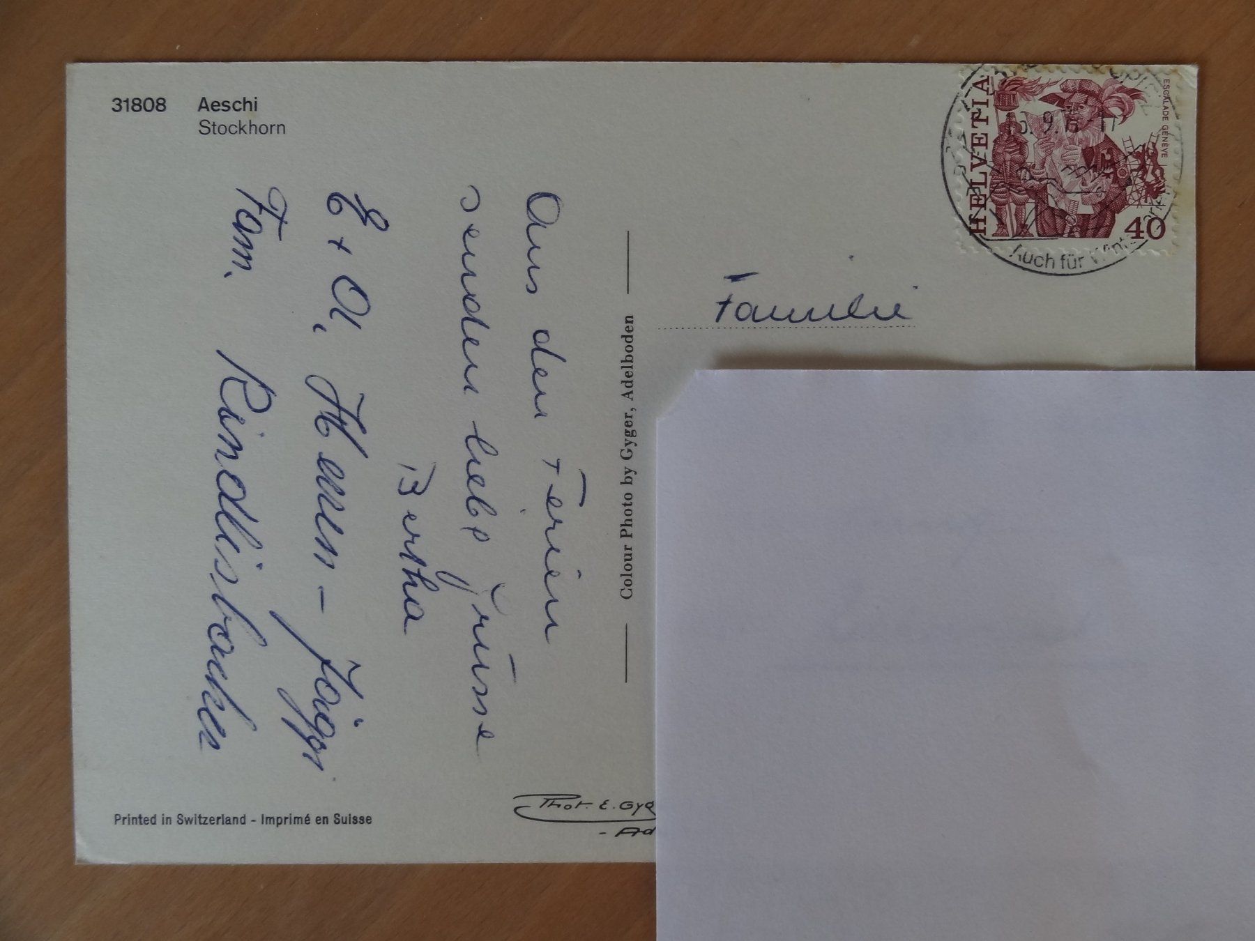 Cartoline postali: Aeschi bei Spiez - année 70 – Usato da St Léonard venduto da Riglin 1