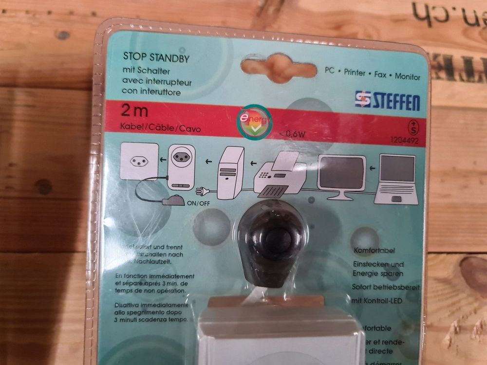 2x neue Stop Standby mit Schalter in weiss (Neu und originalverpackt ...