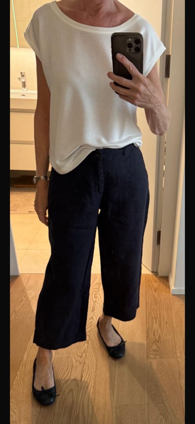 Top: Syndicate Feinstrick-Shirt /Kurzarm-Pullover Gr.34, Offwhite – Usato da Baar venduto da Jjanet